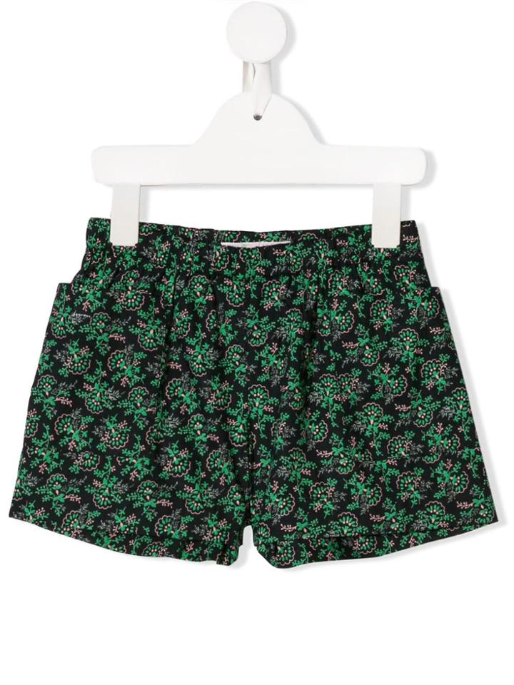 Bonpoint Teen Floral Print Shorts - Black