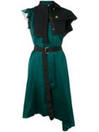 Sacai Asymmetric Drape Skirt - Green