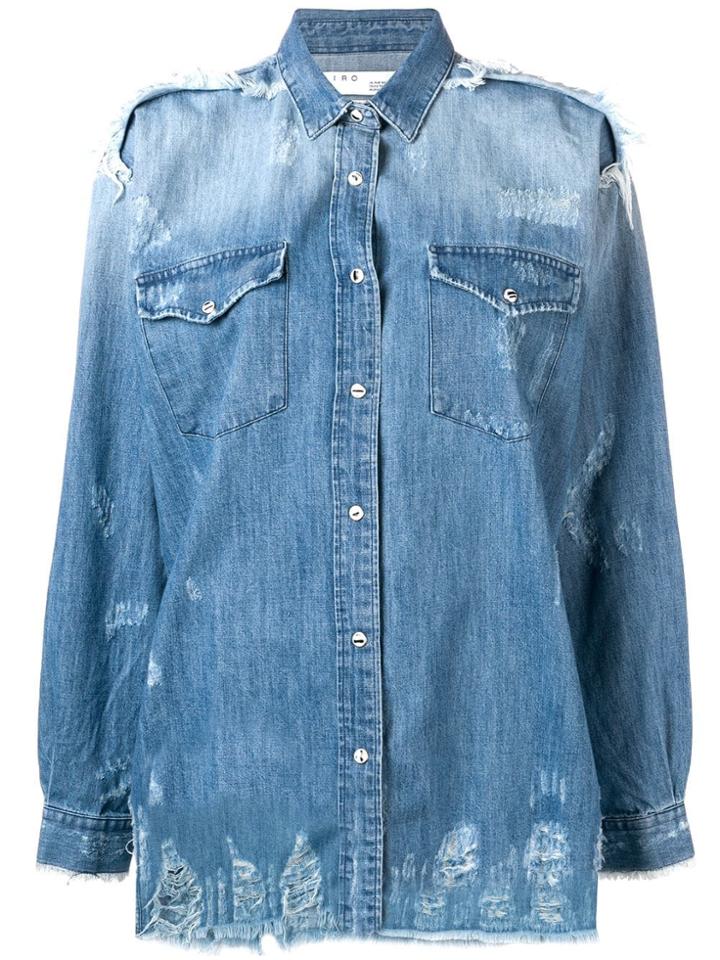 Iro Distressed Detail Shirt - Blue