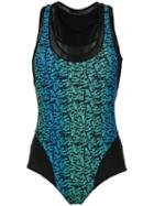 Giuliana Romanno - Printed Bodysuit - Women - Polyamide/spandex/elastane - P, Black, Polyamide/spandex/elastane