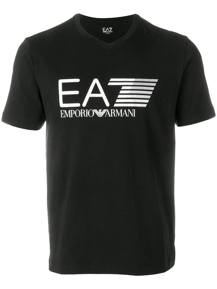 Ea7 Emporio Armani Logo Print T-shirt - Black