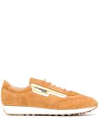 Prada Rubber Logo Low-top Sneakers - Brown