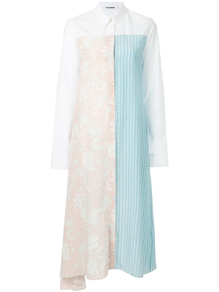 Jil Sander Panelled Shirt Dress - White