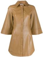Ganni Long Line Shirt Dress - Brown