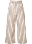 Max Mara Striped Trousers - Brown