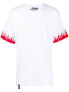 Vision Of Super Flames Print Detail T-shirt - White
