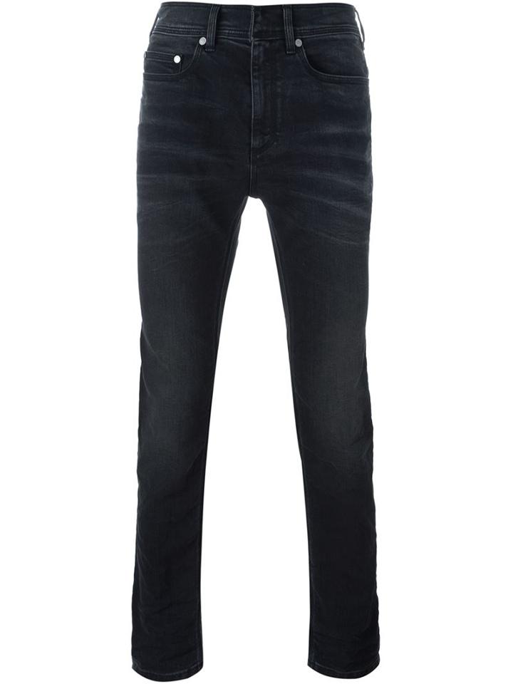 Neil Barrett Slim Fit Jeans, Men's, Size: 29, Black, Cotton/polyester