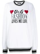 Dolce & Gabbana Logo Sweater - White
