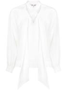 Diane Von Furstenberg Neck-tied Long Sleeve Blouse - White