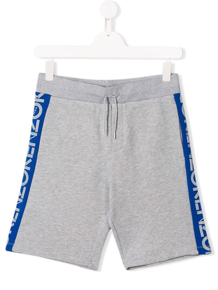 Kenzo Kids Teen Logo Print Shorts - Grey