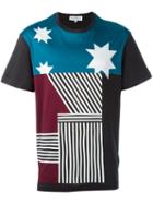 Salvatore Ferragamo Multi Print T-shirt, Men's, Size: Small, Blue, Cotton