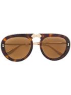Gucci Eyewear Aviator Foldable Sunglasses - Brown