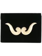 Yves Saint Laurent Vintage Velvet Clutch, Women's, Black