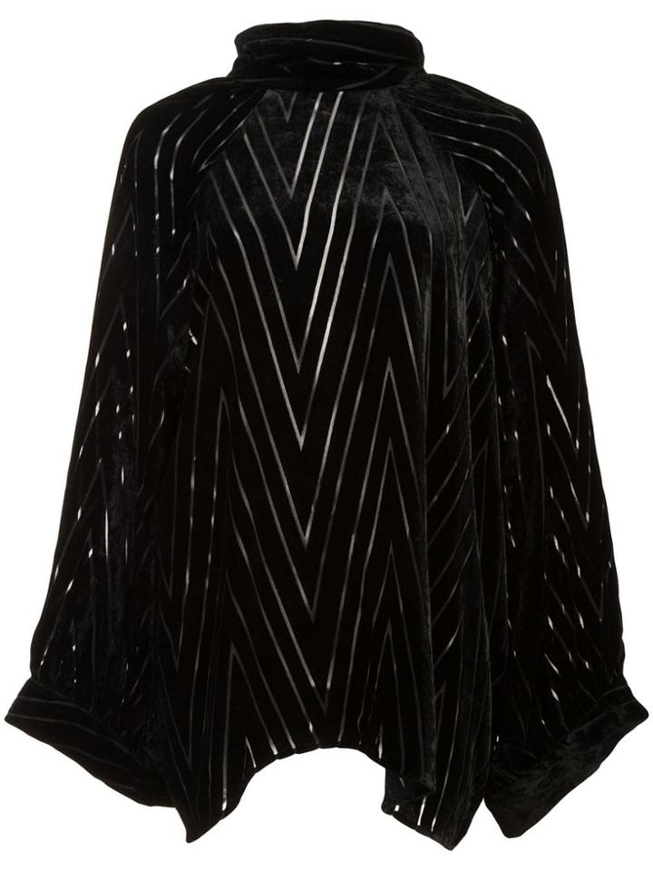 Nili Lotan Sheer Top - Black
