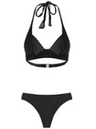 Martha Medeiros Plain Bikini Bottom, Women's, Size: Pp, Black, Polyamide/spandex/elastane