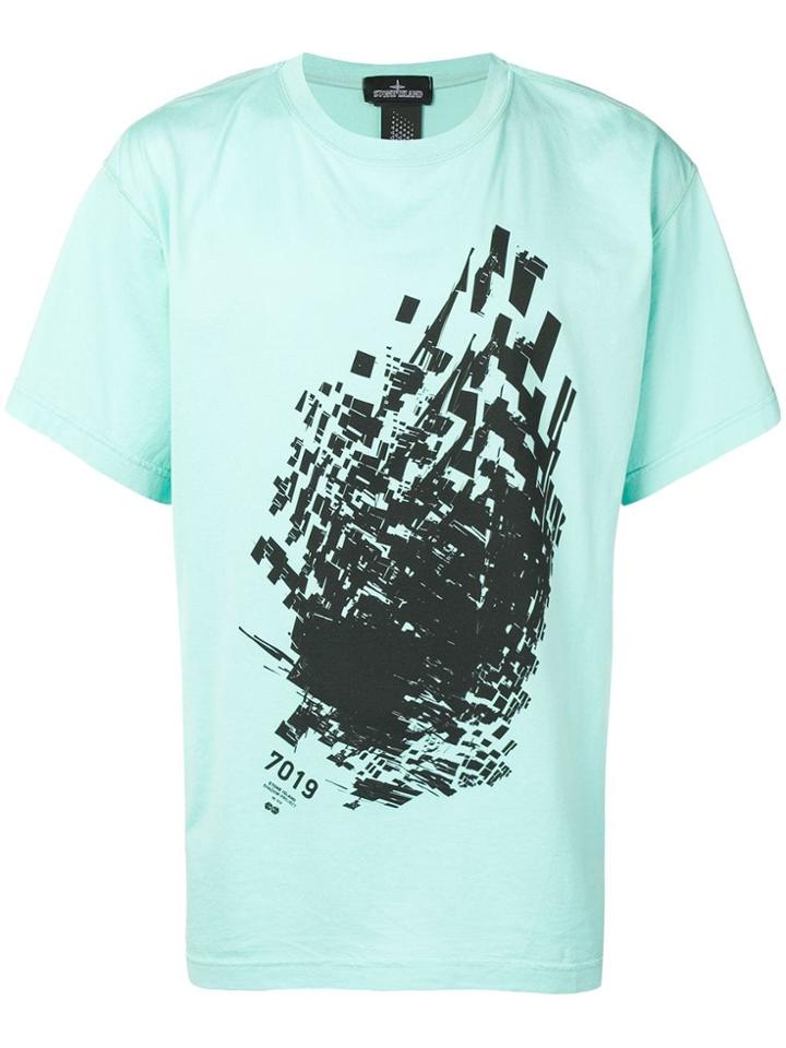 Stone Island Shadow Project Contrast Print T-shirt - Green