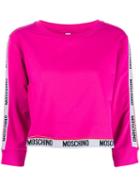 Moschino Cropped Sleeve Sweatshirt - Pink