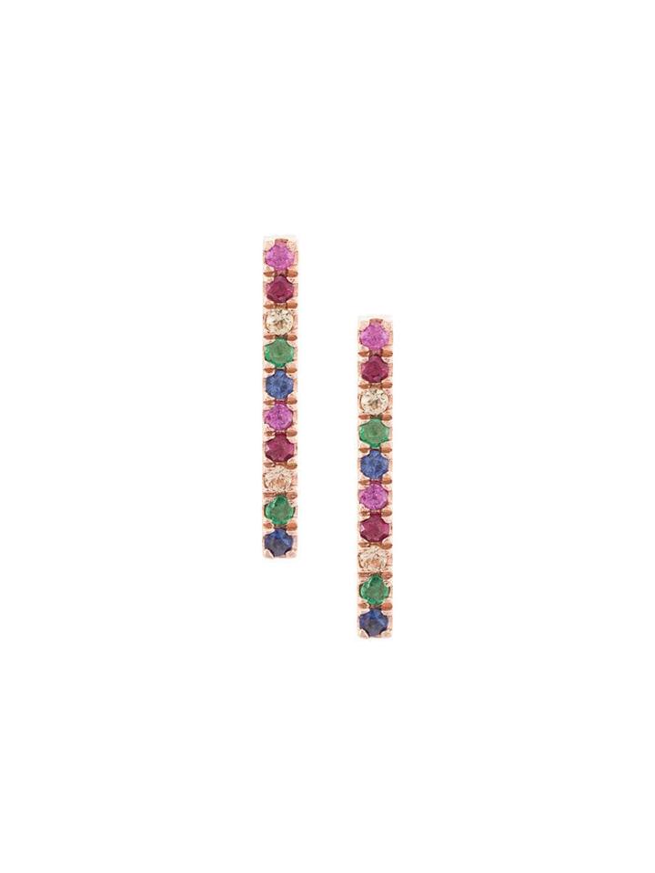 Zofia Day Rainbow Bar Earrings - Metallic