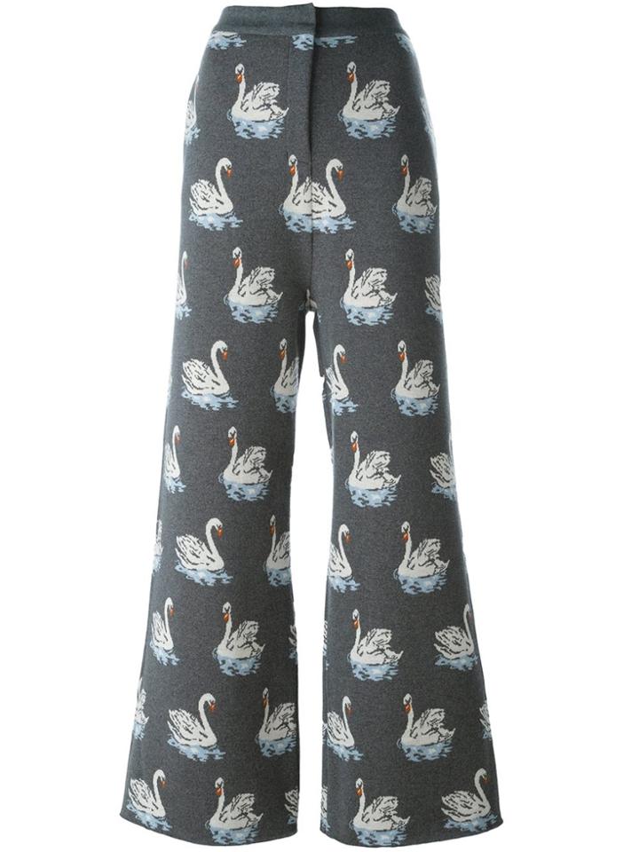Stella Mccartney Swan Print Trousers - Grey