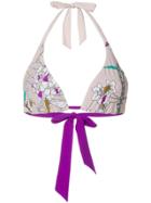 Carine Gilson Floral Soft Triangle Bikini Top - Nude & Neutrals