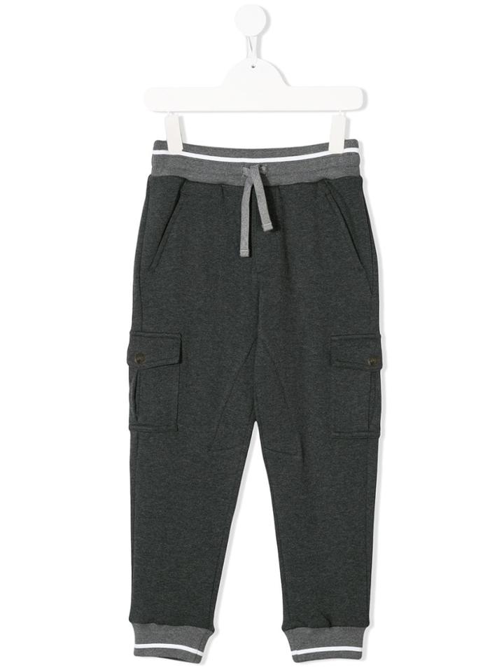 Dolce & Gabbana Kids Striped Trim Track Pants - Grey