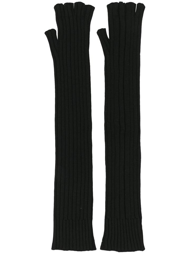 Maison Margiela Long Fingerless Gloves, Women's, Size: Medium, Black, Polyamide/viscose/cashmere/wool