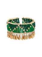 Rosantica Beaded Cuff Bracelet - Green