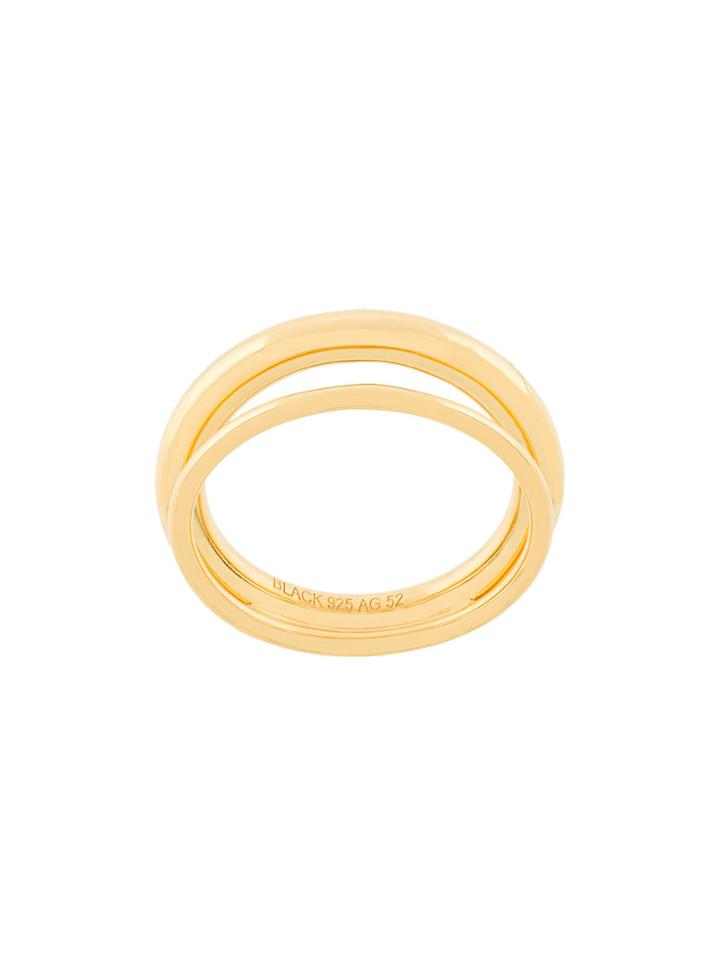 Maria Black Offset V Ring - Metallic