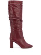 L'autre Chose Wrinkled-effect Pull-on Boots - Red