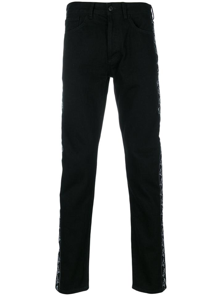 Marcelo Burlon County Of Milan Kappa Straight Leg Jeans - Black