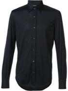 Brunello Cucinelli Button Down Collar Shirt, Men's, Size: 46, Black, Silk/cotton