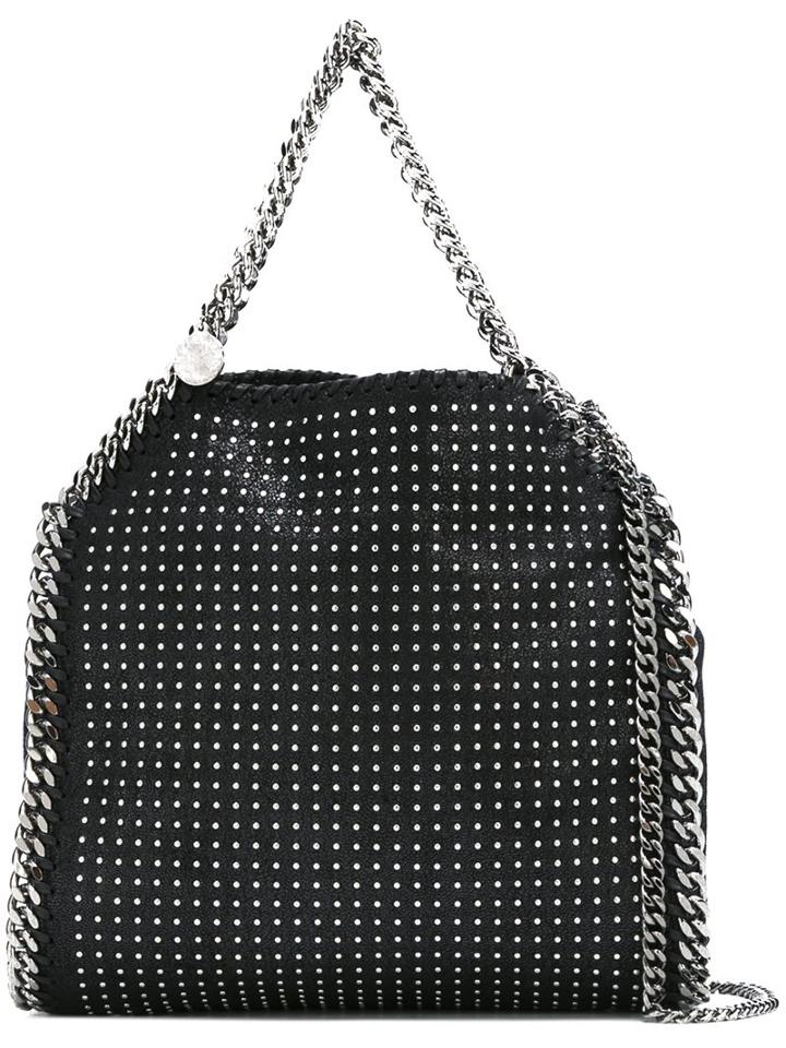 Stella Mccartney Mini 'falabella' Tote, Women's, Black, Artificial Leather/metal/cotton