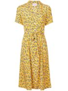 Harley Viera Newton Printed V-neck Dress - Yellow & Orange