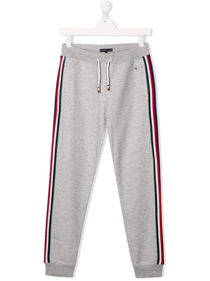 Tommy Hilfiger Junior Teen Side Stripe Track Trousers - Grey