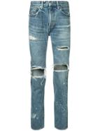 Monkey Time Distressed Slim-fit Jeans - Blue