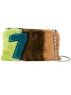 Miu Miu Patchwork Shearling Clutch - Multicolour