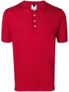 Mc Lauren Henley Button T-shirt - Red
