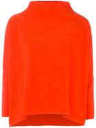 Dusan Loose High Neck Jumper, Women's, Red, Cashmere