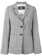 Luisa Cerano Checked Single-breasted Blazer - Black
