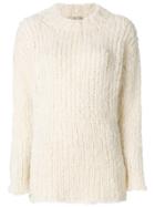 Maison Flaneur Chunky Knit Jumper - White