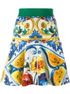 Dolce & Gabbana Majolica Print Brocade Skirt