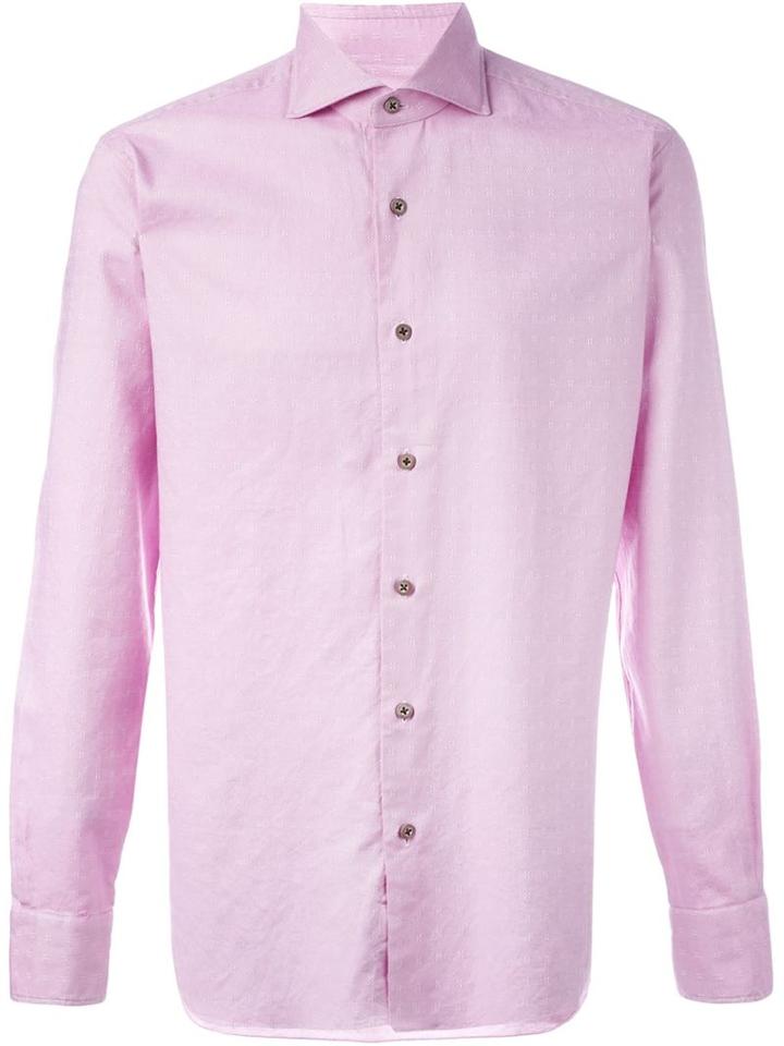 Barba 'dandy Life' Shirt, Men's, Size: 39, Pink/purple, Cotton
