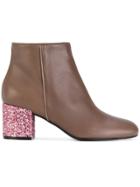 Pollini Glitter Ankle Boots - Brown