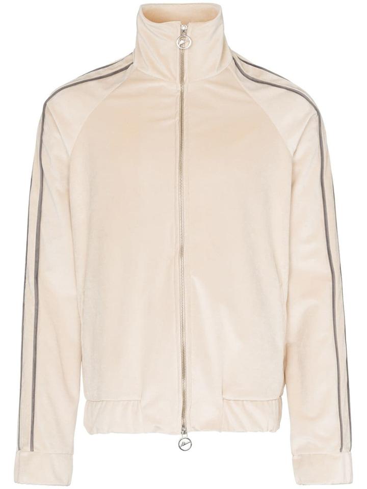 Prévu Striped Velour Track Jacket - Neutrals