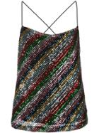 Milly Sequinned Cami Top - Black