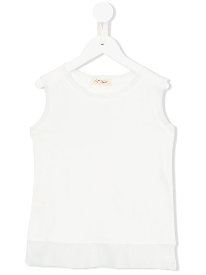 Amelia Milano Isabel Top, Girl's, Size: 12 Yrs, White