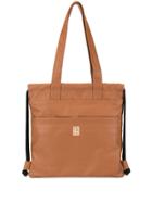 Caban Drawstring Logo Tote Bag - Brown