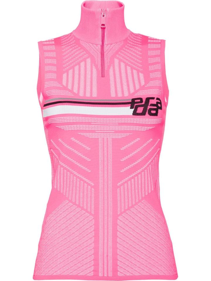 Prada Nylon Turtleneck Top With Zipper - Pink & Purple