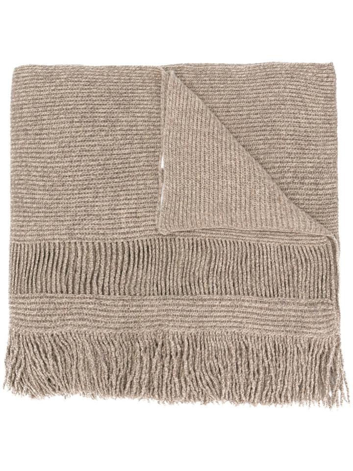 Stella Mccartney Fringed Scarf - Nude & Neutrals