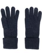 N.peal Ribbed Cashmere Glove - Blue